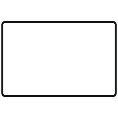 Schildrohling | Grund weiß mit schwarzem Rand | 840x1260x3 mm | flach | einseitig | RA2/C