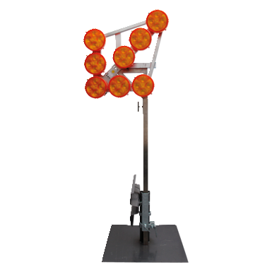 horizont Leuchtpfeil HLP 8 LED | RS 2000 plus | Alurahmen/-fuß | 12/24 V | Batteriebox