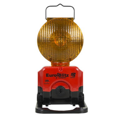 Euro-Blitz compact Synchron| LED | gelb | einseitig | Batterie-Version