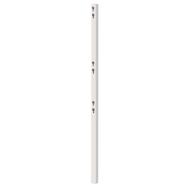 Vario-Vierkant-Schilderpfosten | 2500mm |60x60mm | Kunststoff | weiß